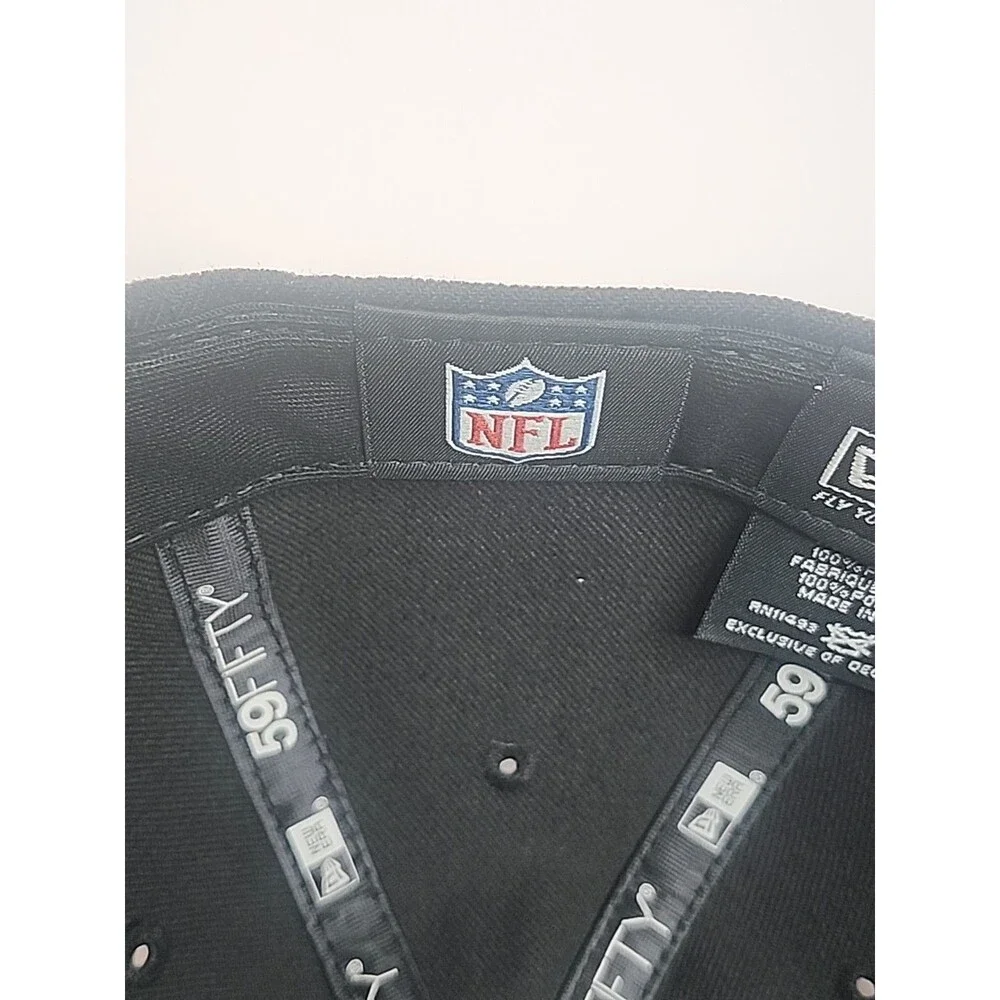 Baltimore Ravens New Era 59Fifty Hat Cap Size 7 Black NFL Embroidered